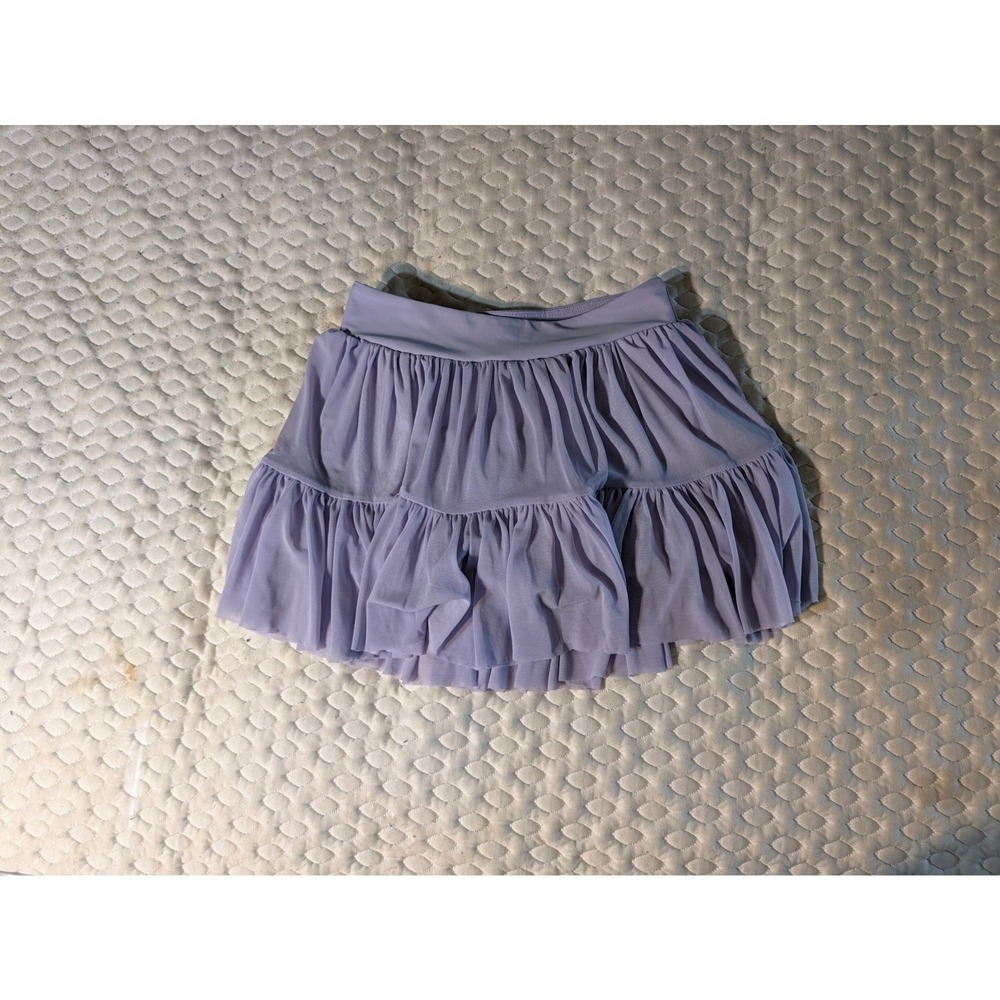 RuffleButts Girls Lavender Purple Tiered Mesh Skort Size 7 Ruffle Skirt Shorts